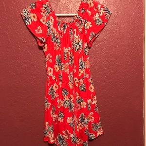 Red Floral Romper